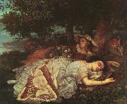 Gustave Courbet The Young Ladies of the Banks of the Seine USA oil painting reproduction